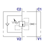 Balanceerventiel enkelwerkend voor ventielen met gesloten middenstand type VBCD SE FL CC